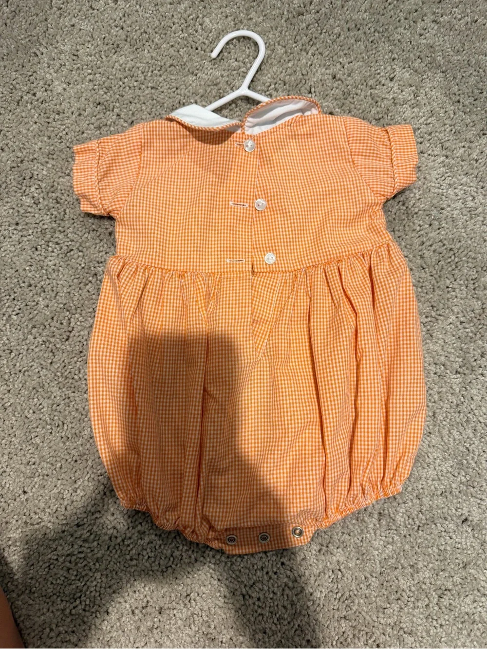 Ruth and Ralph newborn car smocked bubble